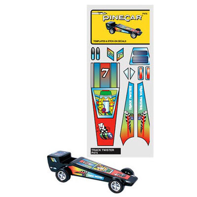 Template & Stick-On Decals, Track Twister Template & Stick-On Decals, Track Twister