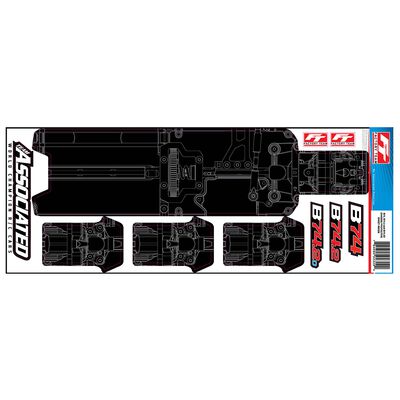 Factory Team Printed Chassis Protective Sheet, 1/10 Team Associated RC10B74.2 Factory Team Printed Chassis Protective Sheet, 1/10 Team Associated RC10B74.2