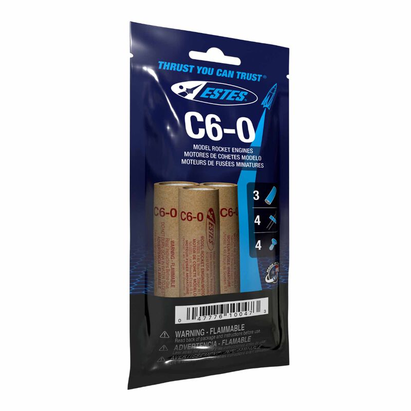 C6-0 18mm Model Rocket Engines (3)