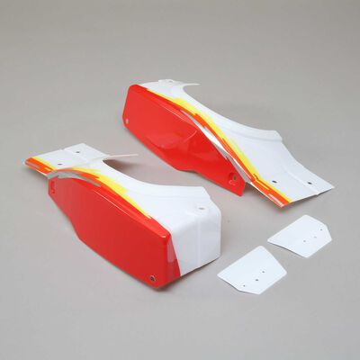 Left and Right Rear Fender Set, Red: Super Baja Rey Left and Right Rear Fender Set, Red: Super Baja Rey