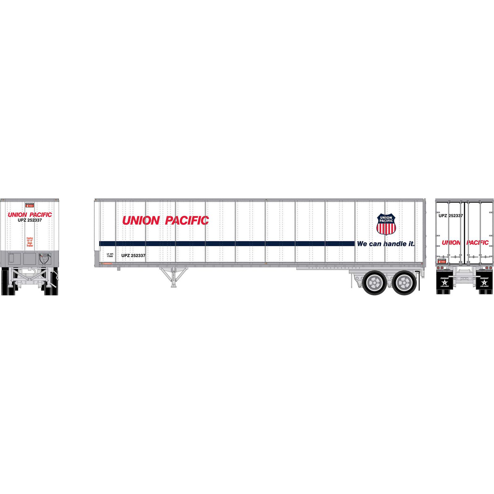HO ATH 45' Fruehauf Z-Van Trailer Smooth Side, UPZ #252337