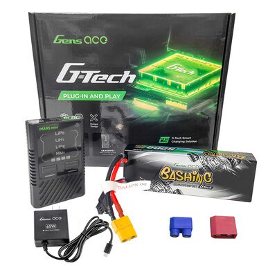 G-Tech Bundle: 5200mAh 2S 35C hardcase XT60/EC3/Deans unversal plug + iMars Mini charger G-Tech Bundle: 5200mAh 2S 35C hardcase XT60/EC3/Deans unversal plug + iMars Mini charger