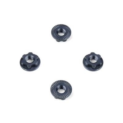 Wheel Nuts 7mm M4 Serrated Gun Metal Anodized (4) Wheel Nuts 7mm M4 Serrated Gun Metal Anodized (4)