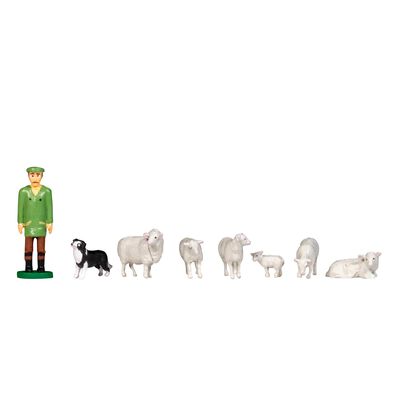 HO Thomas & Friends Figures, Farmer McColl with Sheepdog & Sheep HO Thomas & Friends Figures, Farmer McColl with Sheepdog & Sheep