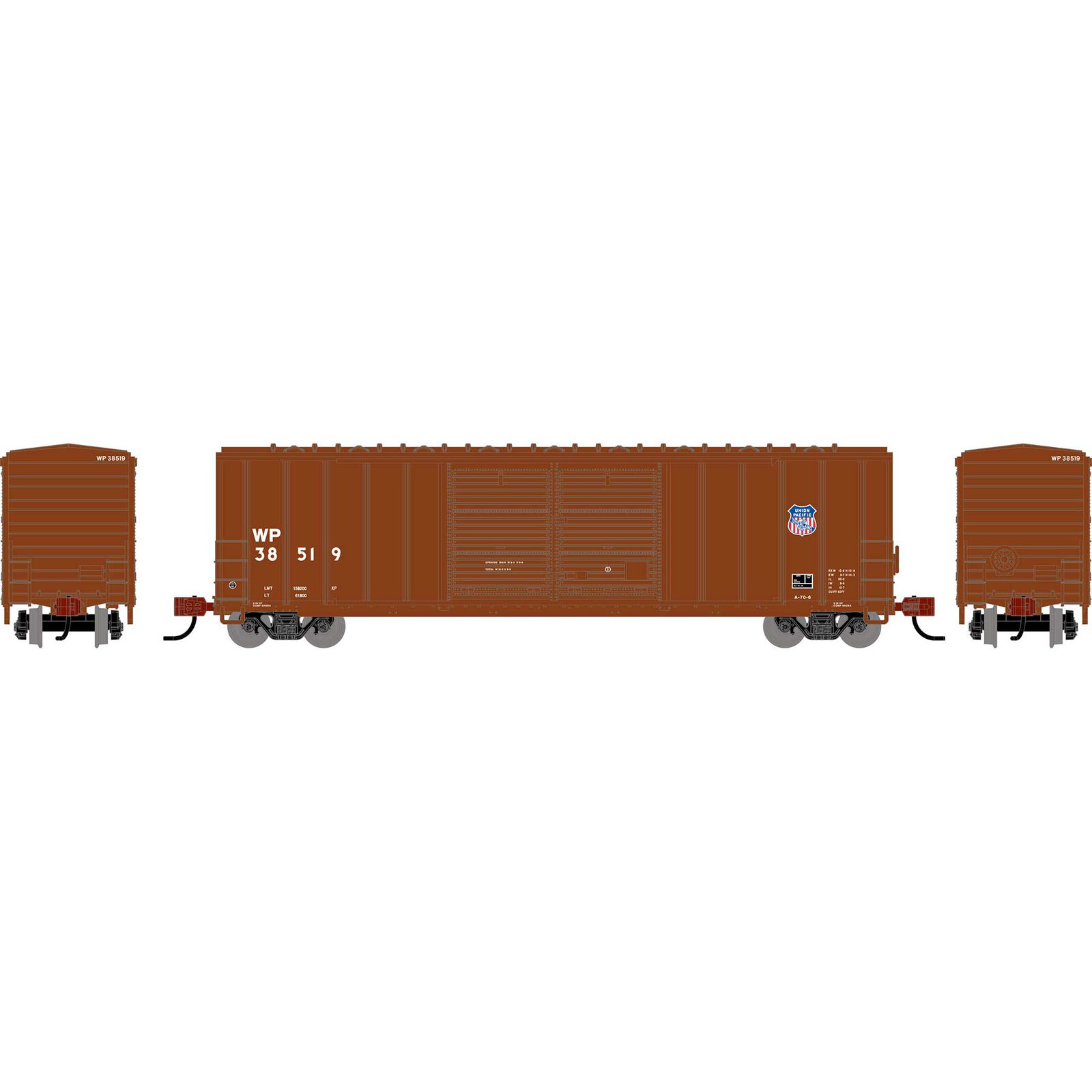 N ATH 50' FMC Centered Double Door Box Car, WP #38519