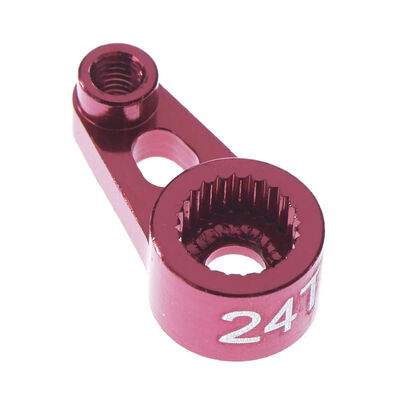 Aluminum Servo Horn, Red 24T: 1/16 Traxxas Aluminum Servo Horn, Red 24T: 1/16 Traxxas