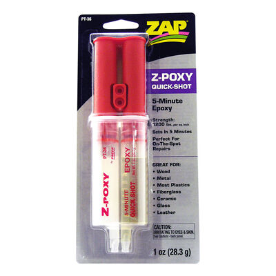 Z-Poxy 5-Minute Quick Shot Epoxy, 1 oz Z-Poxy 5-Minute Quick Shot Epoxy, 1 oz
