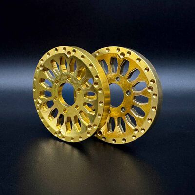 1/10 SHIELD 1.9" Brass Wheel Face (2) 1/10 SHIELD 1.9" Brass Wheel Face (2)