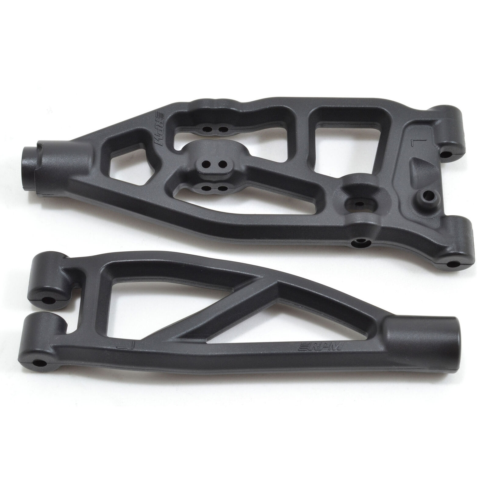 Front Left Upper & Lower A-arms: ARRMA V5 6S BLX & EXB Trucks, Black