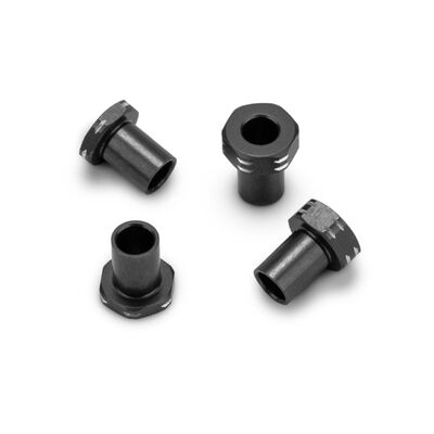 Aluminum Caster Hat Bushings, Team Associated RC10B7, Stealth Black (4) Aluminum Caster Hat Bushings, Team Associated RC10B7, Stealth Black (4)