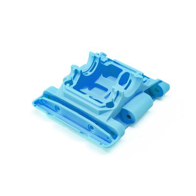 Rear Lower Skid/Gearbox Mount, Blue Rear Lower Skid/Gearbox Mount, Blue