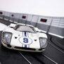 HO 1967 Ford GT40 Mk.IV #9 Mega G+ Slot Car, White