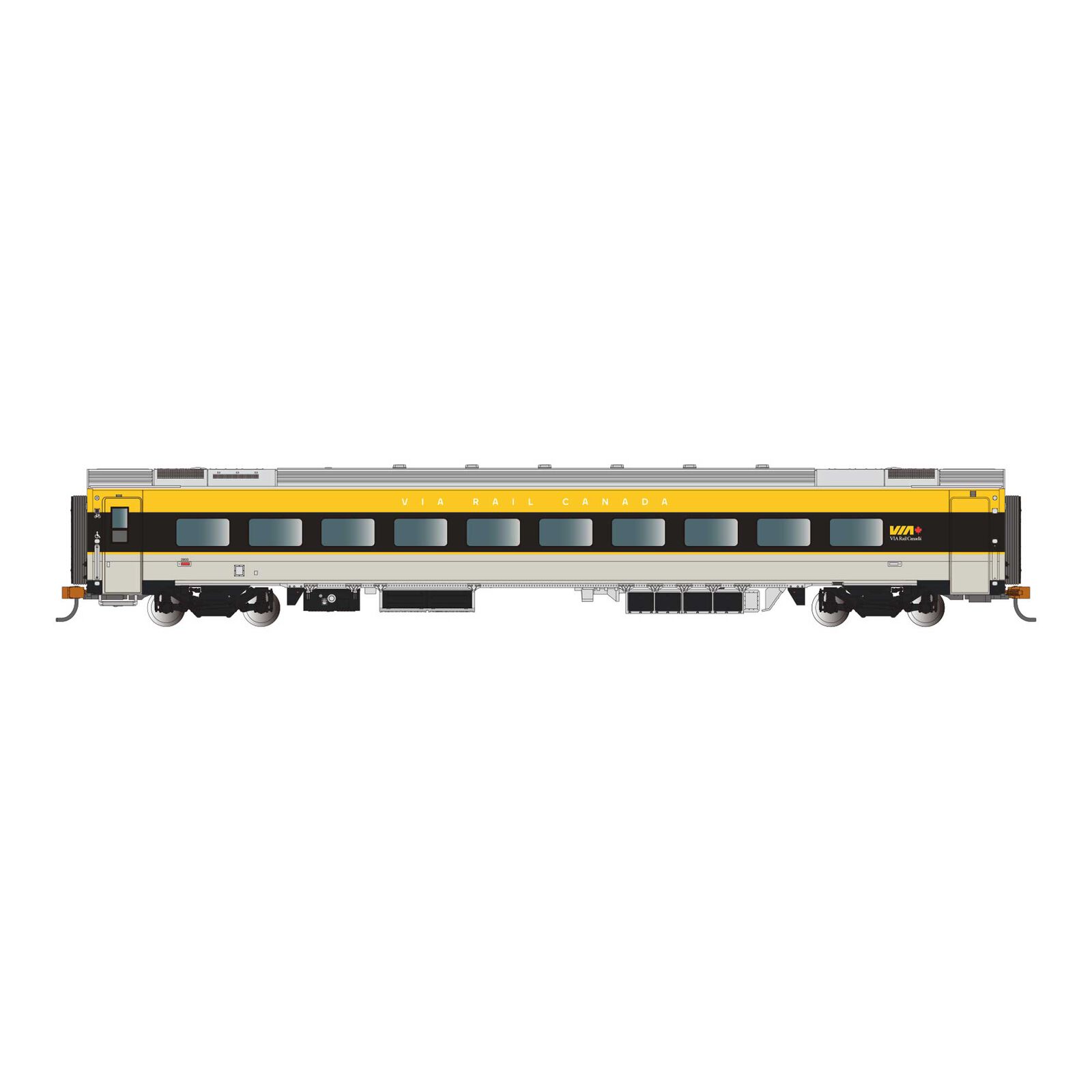 N Siemens Venture Coach Passenger Car w/ Lighted Interior - Via Rail Canada&trade; #2801