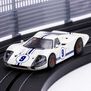 HO 1967 Ford GT40 Mk.IV #9 Mega G+ Slot Car, White