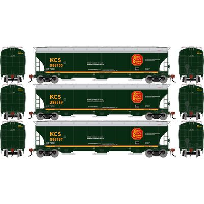 HO GEN Trinity 5161 Covered Hopper, KCS #286750/286769/286787 (3) HO GEN Trinity 5161 Covered Hopper, KCS #286750/286769/286787 (3)