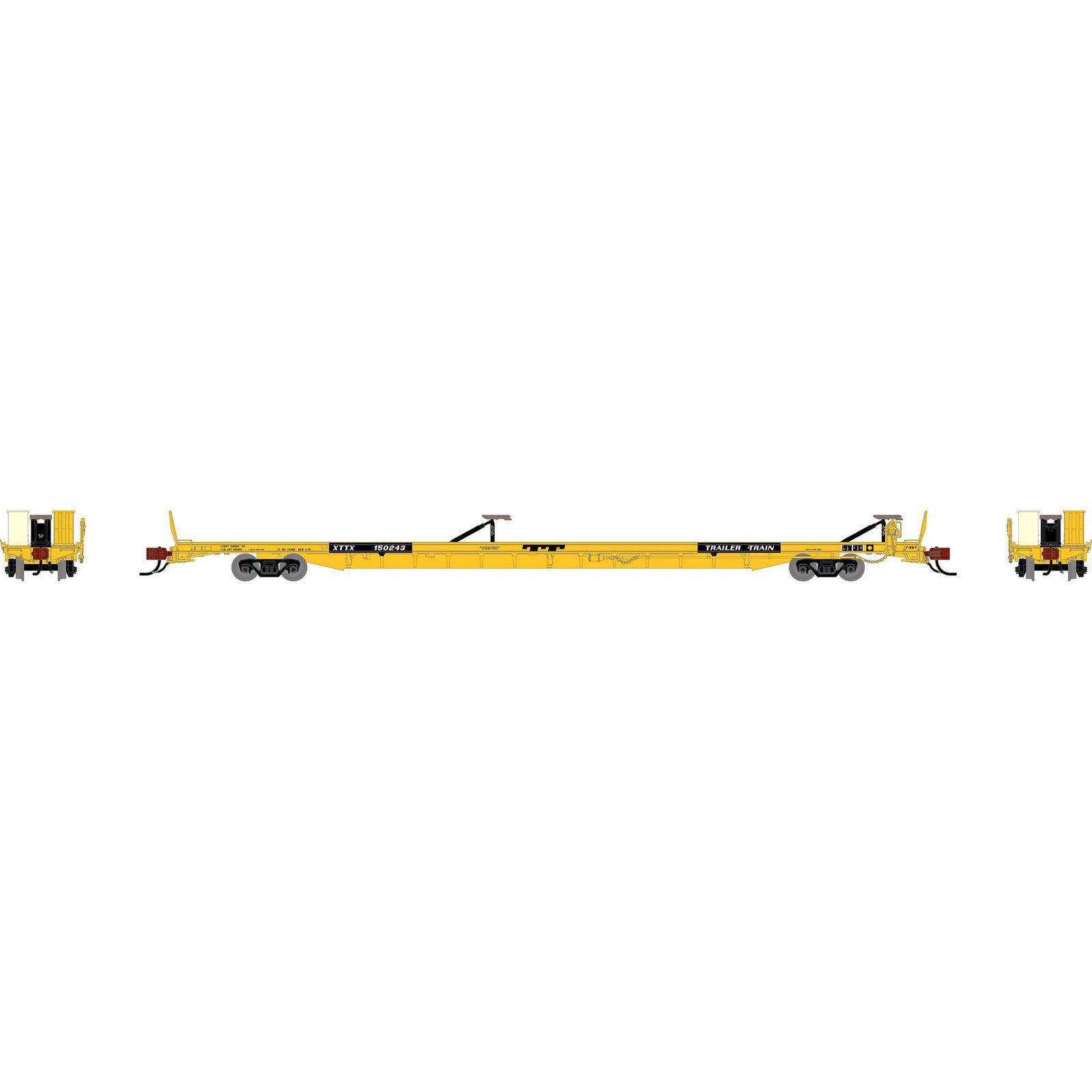 N GEN F89-F Flat Car, XTTX 'Yellow' #150243