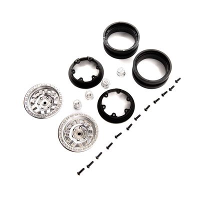 1.9 KMC Machete Beadlock Wheels, Satin (2) 1.9 KMC Machete Beadlock Wheels, Satin (2)