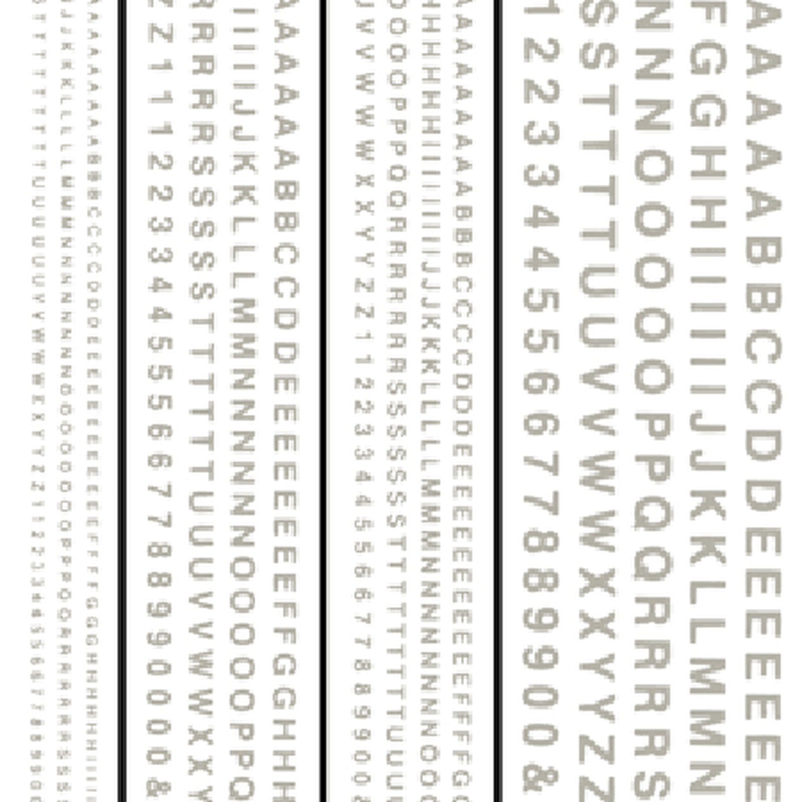 Railroad Gothic Letters, White