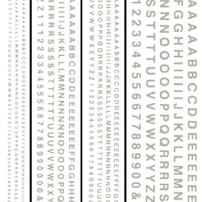 Railroad Gothic Letters, White Railroad Gothic Letters, White