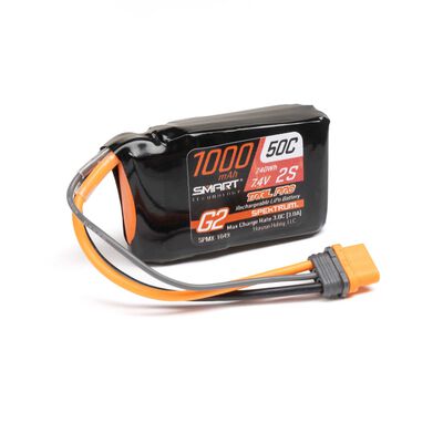 7.4V 1000mAh 2S 50C Smart G2 Trail Pro LiPo Battery: IC2 7.4V 1000mAh 2S 50C Smart G2 Trail Pro LiPo Battery: IC2