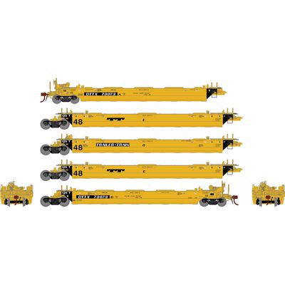 HO Gunderson Maxi-Stack II Well Cars, DTTX 'Trailer Train' #73073 (5) HO Gunderson Maxi-Stack II Well Cars, DTTX 'Trailer Train' #73073 (5)