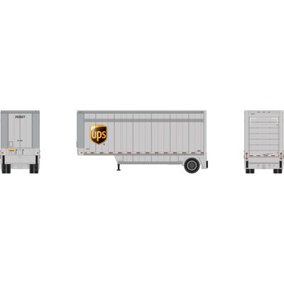 HO ATH 28' Parcel (PUP) Trailer, UPS with Shield #292827 HO ATH 28' Parcel (PUP) Trailer, UPS with Shield #292827