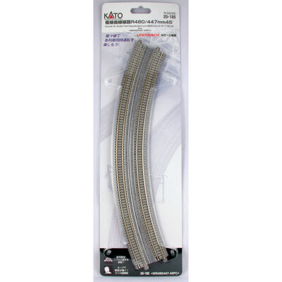 N 18.9"/17.6" 45-Degree Dbl Curve, Concrete Tie (2) N 18.9"/17.6" 45-Degree Dbl Curve, Concrete Tie (2)