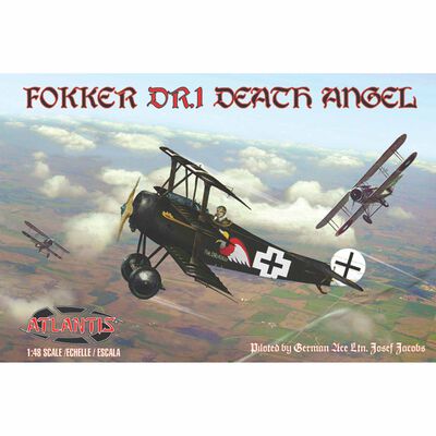 1/48 Fokker TriPlane DR.1 Death Angel Model Kit with Trading Card 1/48 Fokker TriPlane DR.1 Death Angel Model Kit with Trading Card