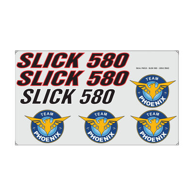 Decal Sheet: Slick 580 120cc Decal Sheet: Slick 580 120cc