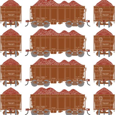 HO 26' PC&F Ore Car Tight-Bottom High Side with Load, Data Only Brown (4) HO 26' PC&F Ore Car Tight-Bottom High Side with Load, Data Only Brown (4)