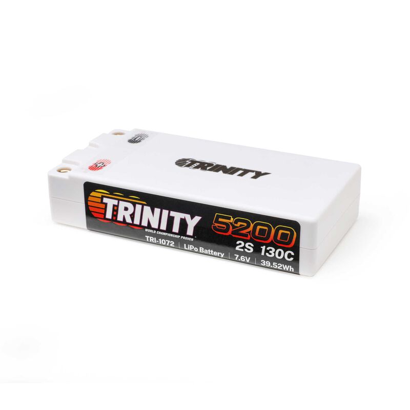 7.6V 5200mAh 2S 130C Shorty LiPo Battery: 5mm Bullets