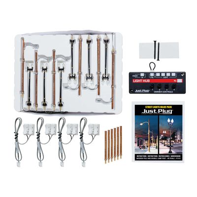 HO Scale Value Pack - Double Lamp & Wooden Pole HO Scale Value Pack - Double Lamp & Wooden Pole