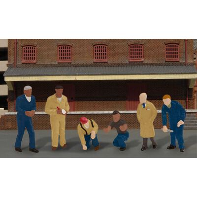 HO Miniature Factory Workers with Foreman HO Miniature Factory Workers with Foreman