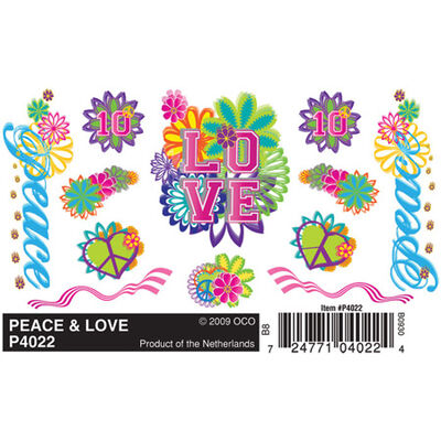 Dry Transfer Decals, Peace & Love Dry Transfer Decals, Peace & Love