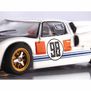 HO 1966 Ford GT40 Mk.II #98 Mega G+ Slot Car, White & Blue