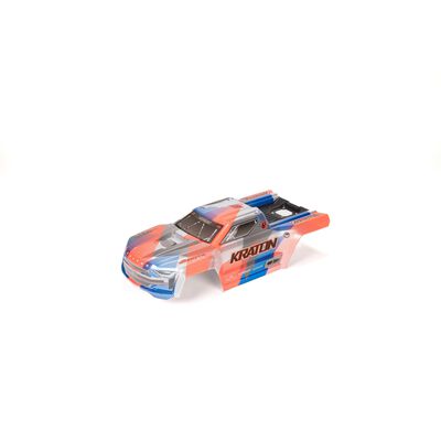 1/8 Painted Body with Decals, Blue/Orange: KRATON 6S BLX V6 1/8 Painted Body with Decals, Blue/Orange: KRATON 6S BLX V6