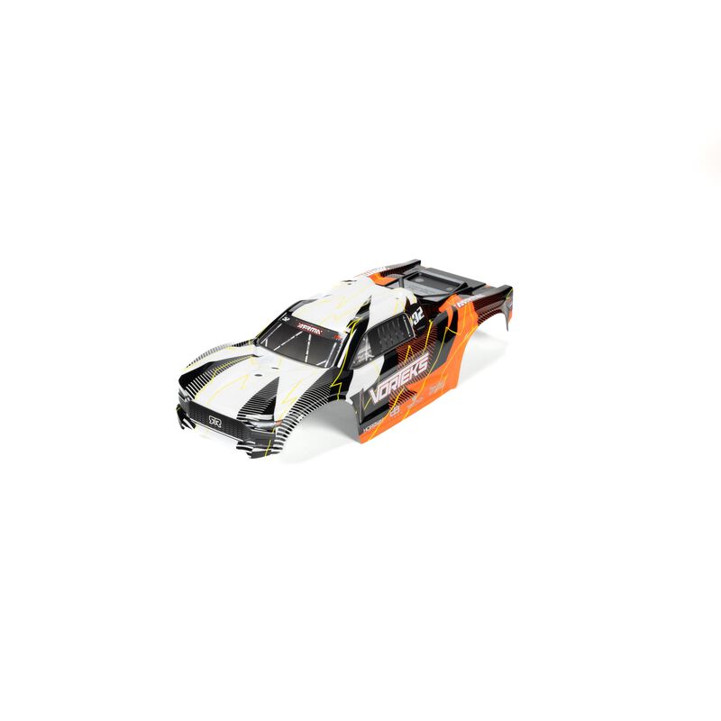 1/10 Clipless Painted Trimmed Body Set with Decals, Orange: VORTEKS 2WD