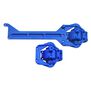 Front and Rear Upper Chassis Diff Covers, Blue: Traxxas LaTraxx