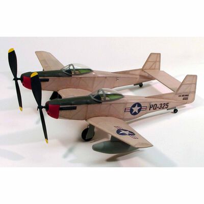 F-28 Twin Mustang Rubber Powered 17-1/2âł Airplane Kit F-28 Twin Mustang Rubber Powered 17-1/2âł Airplane Kit