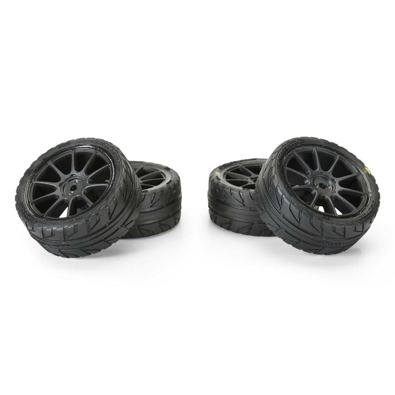 1/14 Vector Tire MTD 12mm Black Mach-10 Wheel (4): ARRMA TYPHON GROM
