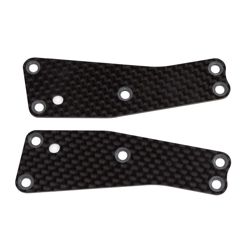 1.2mm Carbon Fiber Front Upper Suspension Arm Inserts, 1/8 Team Associated RC8T3.2