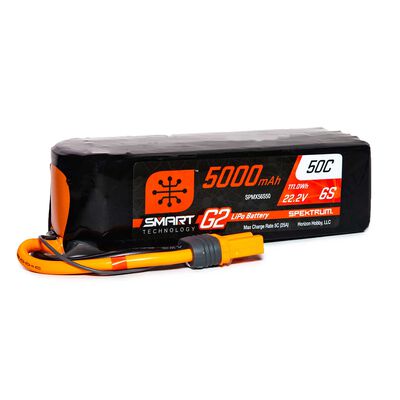 22.2V 5000mAh 6S 50C Smart G2 LiPo Battery: IC5 22.2V 5000mAh 6S 50C Smart G2 LiPo Battery: IC5