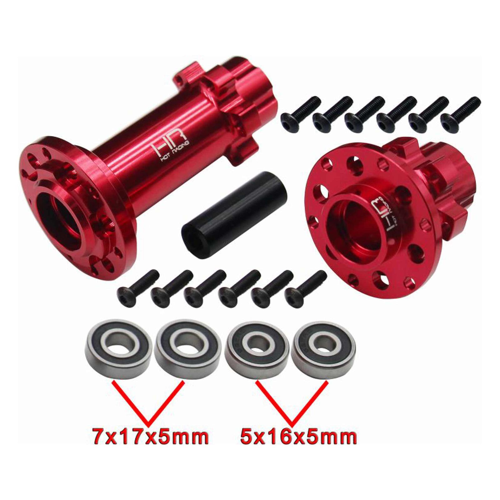 CNC Aluminum Hub Set Red: Losi Promoto-MX