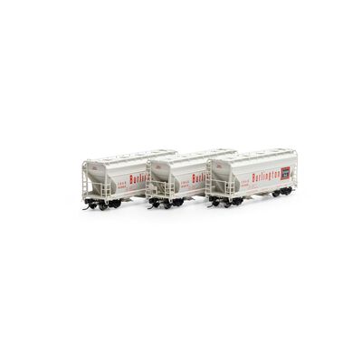 N ACF 2970 Covered Hopper, CB&Q (3) N ACF 2970 Covered Hopper, CB&Q (3)