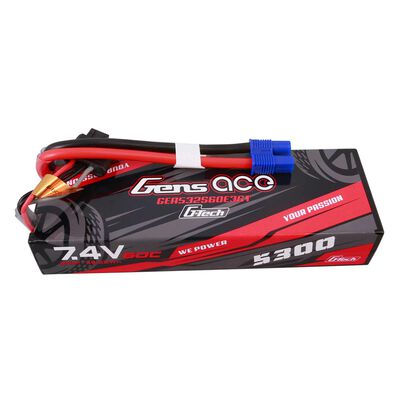 7.4V 5300mAh 2S 60C G-Tech Hardcase LiPo Battery: EC3 7.4V 5300mAh 2S 60C G-Tech Hardcase LiPo Battery: EC3