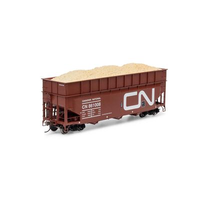 HO 40' Wood Chip Hopper with Load, CN #861008 HO 40' Wood Chip Hopper with Load, CN #861008