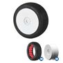 1/8 Diamante SLW Off-Road Tires Racer Bundle, White Wheels: Buggy