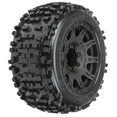 1/8 Badlands F/R 3.8" MT Tires Mounted 17mm Black Raid (2) 1/8 Badlands F/R 3.8" MT Tires Mounted 17mm Black Raid (2)