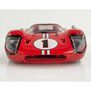 HO 1967 Ford GT40 Mk.IV #1 Mega G+ Slot Car, LeMans Red