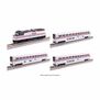 N Amtrak F40PH with Ditch lights Superliner I Phase III  4 Unit Set